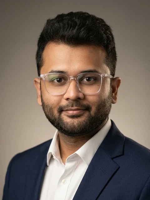 Anirudh in a studio portrait